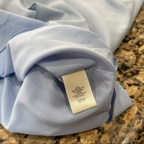 Eliza J Light Blue High Collar Drop Waist Dress Size 10 - Picture 10 of 11